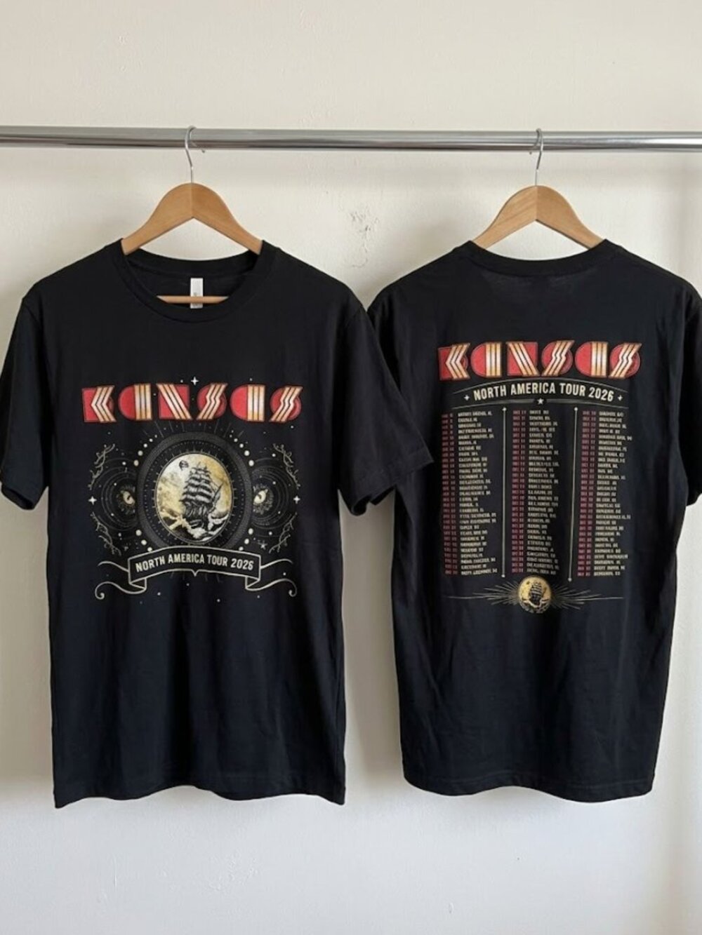 Kansas Band Tour 2026 Retro Rock Concert T-Shirt Reprint